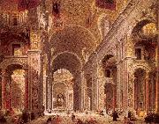 Panini, Giovanni Paolo Interior of Saint Peter's, Rome USA oil painting artist